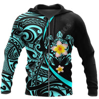 Printed Hoodie Turtle Print Hoodie 3D Zipper Hoodie