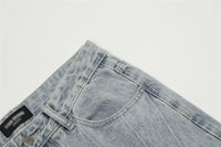 Embroidery Wash Denim Trousers For Men