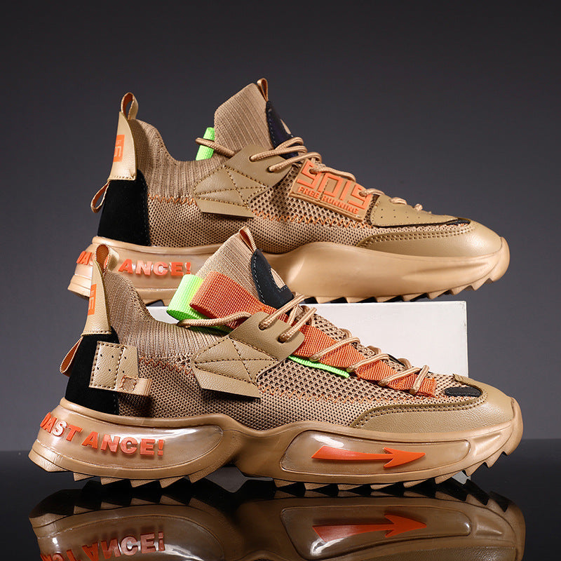 Colorblock Sneakers Men - Retro Low-Top Casual Shoes