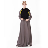 Ankle-length hooded athletic gown for women