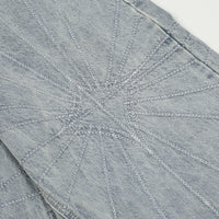 Embroidery Wash Denim Trousers For Men