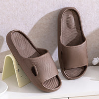 Solid Color Thick Bottom Home Slippers Summer Non-slip Floor Bathroom Slipper Women Men Couples Shoes