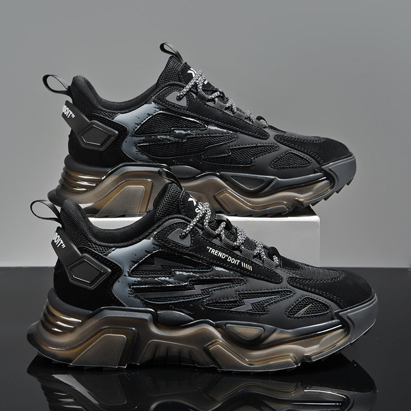 Men's Dad Sneakers - Breathable Popcorn Sole Sports Shoes