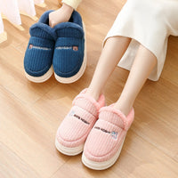 Home Cotton Slippers Winter Bag Heel Men Plus Size Woolen Slipper Room Inner Velvet Men's Household Plush Cotton Shoes Women Wholesale