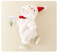 Baby Men And Women Fleece-lined Warm Jumpsuit