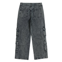 Three Bars Workwear Denim Trousers For Men