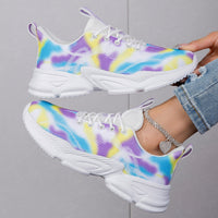 Casual Flower Sneakers Flat Large Size Upturned Lace-up