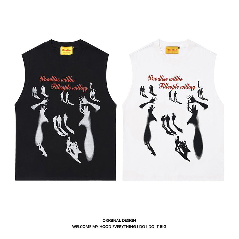 Printed Sleeveless T-shirt For Men
