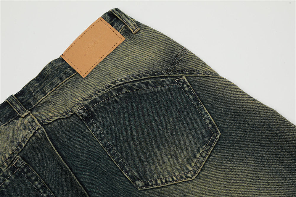 Washing Horn Denim Trousers For Men