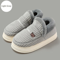 Home Cotton Slippers Winter Bag Heel Men Plus Size Woolen Slipper Room Inner Velvet Men's Household Plush Cotton Shoes Women Wholesale