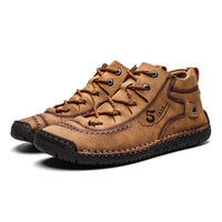 Mens Outdoor Casual Hundred Hand Stitched Low Top Martin Boots