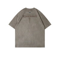 Retro Alphabet Embroidered T-shirt Men