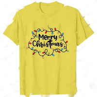 Men T-Shirt Christmas Lights Graphic Party T