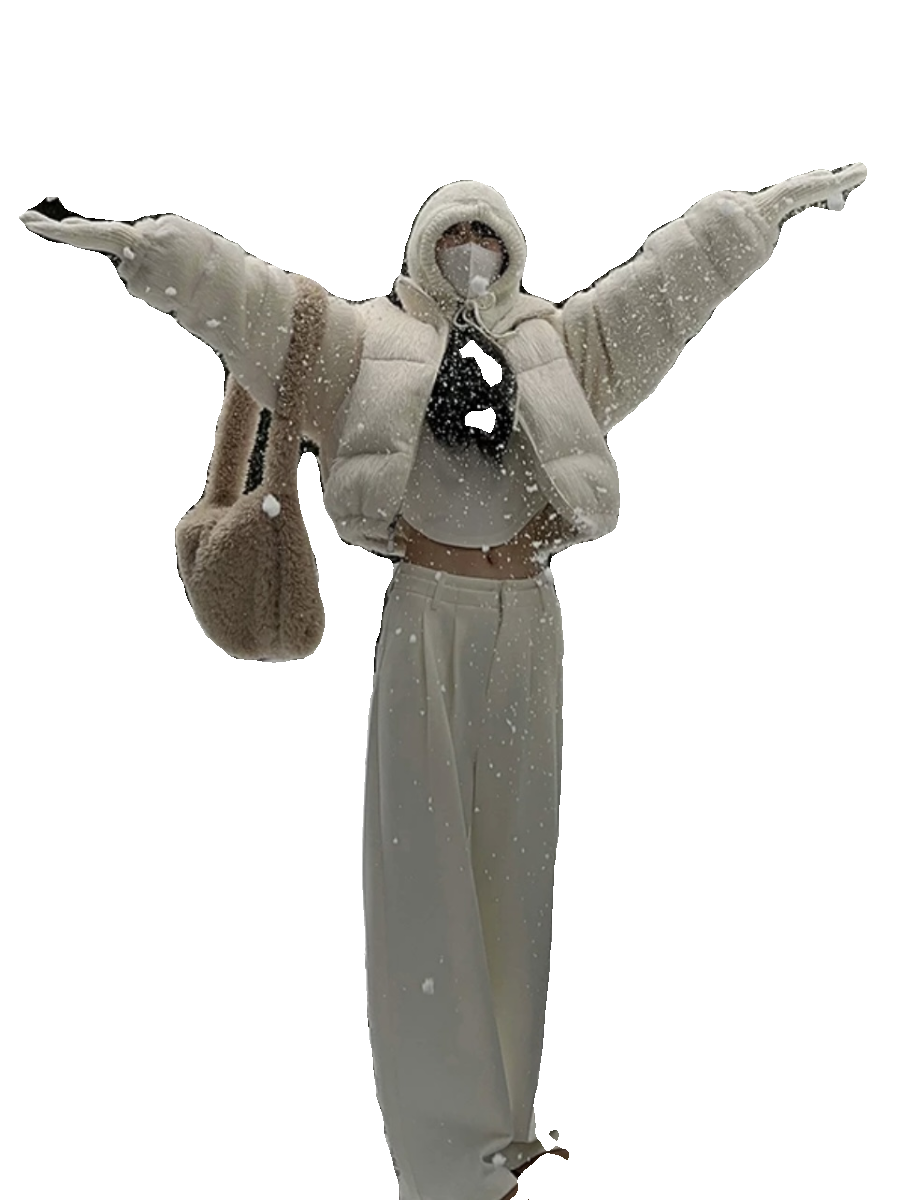 Lamb Wool Short Down Jacket Warm Padded Jacket